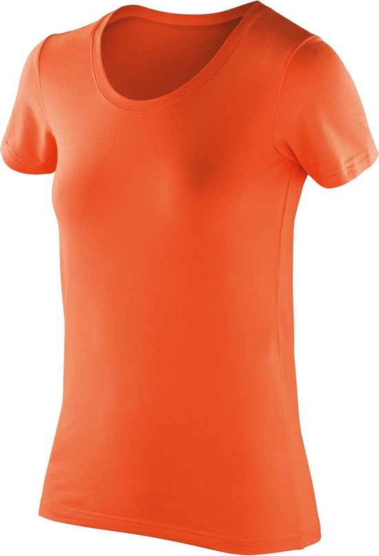 Spiro Dames/dames Impact Softex T-Shirt met korte mouwen (Mandarijn)