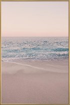JUNIQE - Poster met kunststof lijst Rosegold Beach Morning -40x60