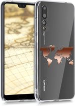 kwmobile telefoonhoesje voor Huawei P20 Pro - Hoesje voor smartphone - Wereldkaart design