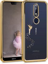 kwmobile hoesje voor Nokia 7.1 (2018) - backcover voor smartphone - Fee design - goud / transparant