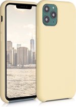 kwmobile telefoonhoesje voor Apple iPhone 11 Pro - Hoesje met siliconen coating - Smartphone case in ivoorwit