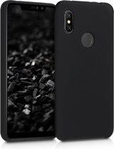 kwmobile telefoonhoesje voor Xiaomi Redmi Note 6 Pro - Hoesje met siliconen coating - Smartphone case in mat zwart