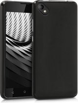kwmobile telefoonhoesje voor Wiko Sunny 2 Plus - Hoesje voor smartphone - Back cover in mat zwart