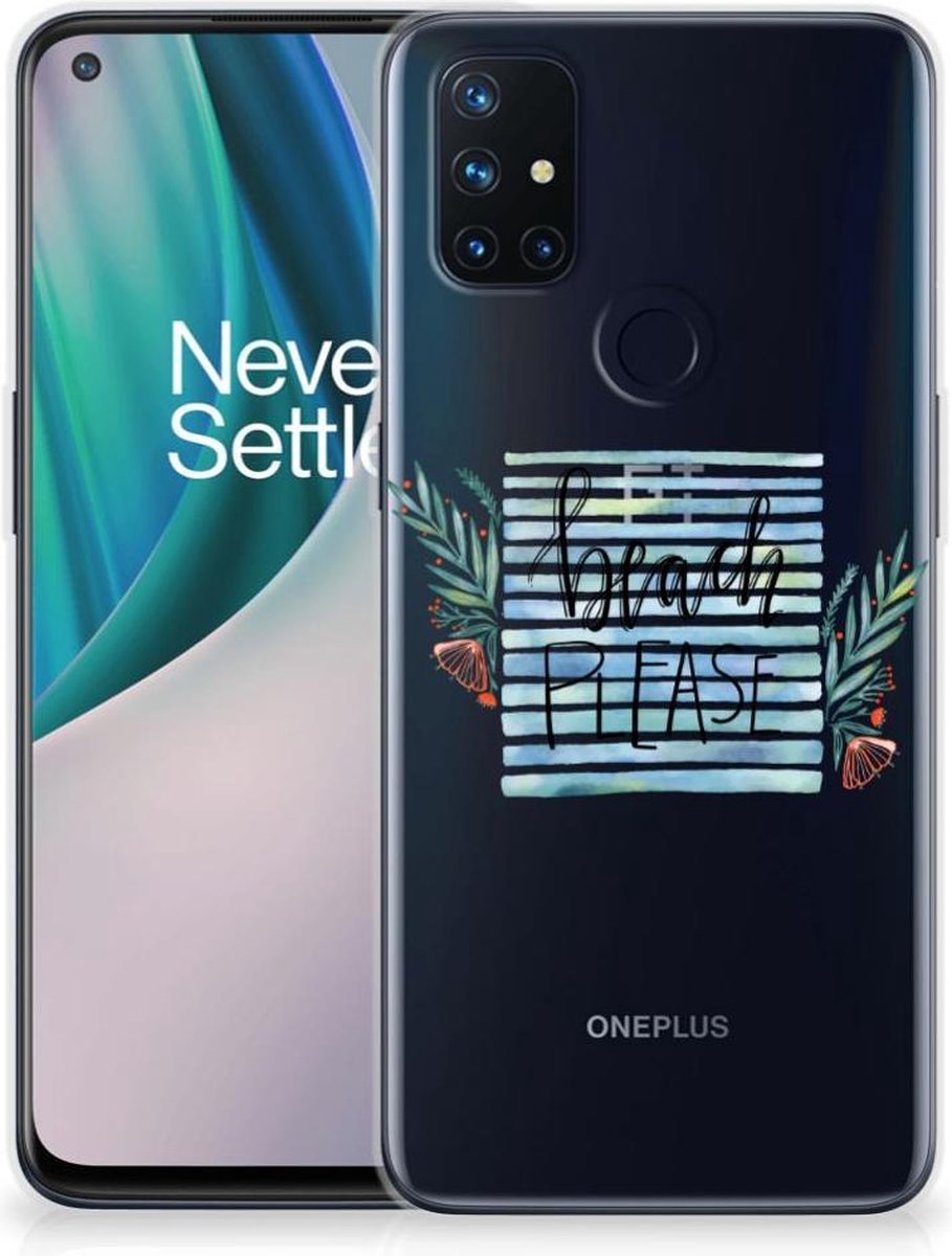 OnePlus Nord N10 5G Telefoonhoesje met Naam Boho Beach