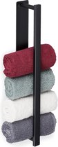 Relaxdays handdoekrek zonder boren - rvs - handdoekstang - handdoekhouder badkamer - 40 cm