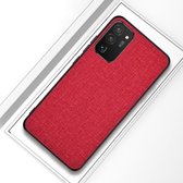 Voor Samsung Galaxy S20 FE schokbestendige stoffen beschermhoes (rood)