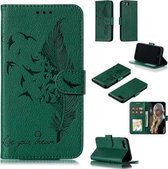 Veerpatroon Litchi Texture Horizontale Flip Leren Case met Portemonnee & Houder & Kaartsleuven Voor iPhone SE 2020/8/7 (Groen)