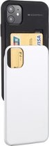 Voor iPhone 11 MERCURY GOOSPERY SKY SLIDE BUMPER TPU + PC Case met kaartsleuf (zilver)