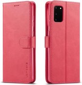 Voor Galaxy A91 / S10 Lite / M80s LC.IMEEKE Horizontale lederen flip-hoes met kalfsleer met houder en kaartsleuven en portemonnee en fotolijst (rood)