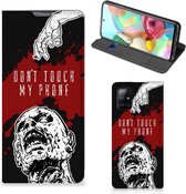 Telefoonhoesje met Pasjeshouder Geschikt voor Samsung Galaxy A71 Smart Cover Zombie Blood