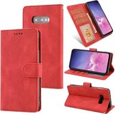 Voor Samsung Galaxy S10e Fantasy Klassiek Huidgevoel Kalfsleer Textuur Magnetische gesp Horizontale Flip PU lederen tas met houder & kaartsleuf & portemonnee (rood)