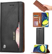 Kneed Skin Texture Horizontale Flip Leren Case voor Galaxy A80 / A90, met Fotolijst & Houder & Kaartsleuven & Portemonnee (Zwart)