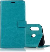 Crazy Horse Texture Horizontale Flip Leren Case met Houder & Kaartsleuven & Portemonnee & Fotolijst voor Galaxy A30 (Blauw)