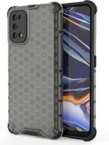 Voor OPPO Realme 7 Pro schokbestendige honingraat pc + TPU-hoes (grijs)