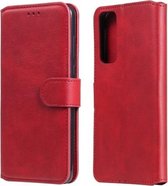 Voor Huawei P Smart 2021 klassieke kalfsstructuur PU + TPU horizontale flip lederen tas, met houder & kaartsleuven en portemonnee (rood)