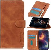 Voor Galaxy A51 Retro Texture PU + TPU horizontale flip lederen tas met houder & kaartsleuven & portemonnee (bruin)