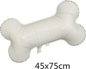XL Folie ballon in de vorm van een honden bot ivoorkleurig 45 x 75 cm