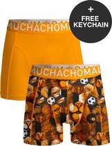Muchachomalo - 2-pack boxershorts - Boys - Football + gratis Keychain.