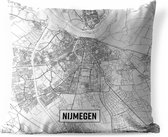 Buitenkussens - Tuin - Stadskaart Nijmegen - 60x60 cm