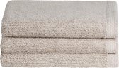 Seahorse Ridge handdoeken 60x110 cm - Set van 5 - Licht grijs