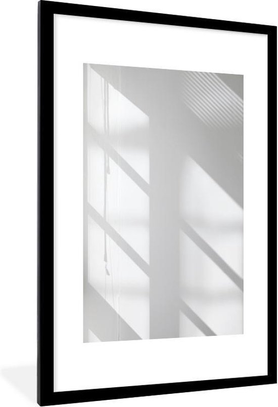 Fotolijst incl. Poster Een vensterglas met licht en schaduw 60x90