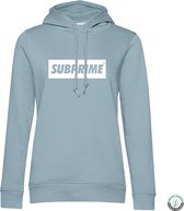 Subprime - Dames Hoodies Hoodie Block Sky Blue - Blauw - Maat XL