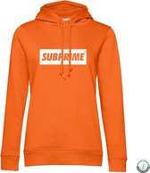 Subprime - Dames Hoodies Hoodie Block Oranje - Oranje - Maat L