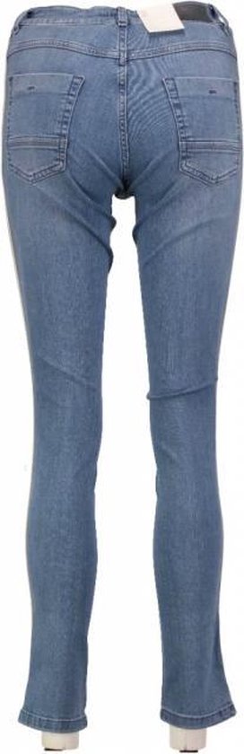 Para mi blauwe skinny enkel jeans zijstreep - Maat 34-L32 (XS) | bol.com