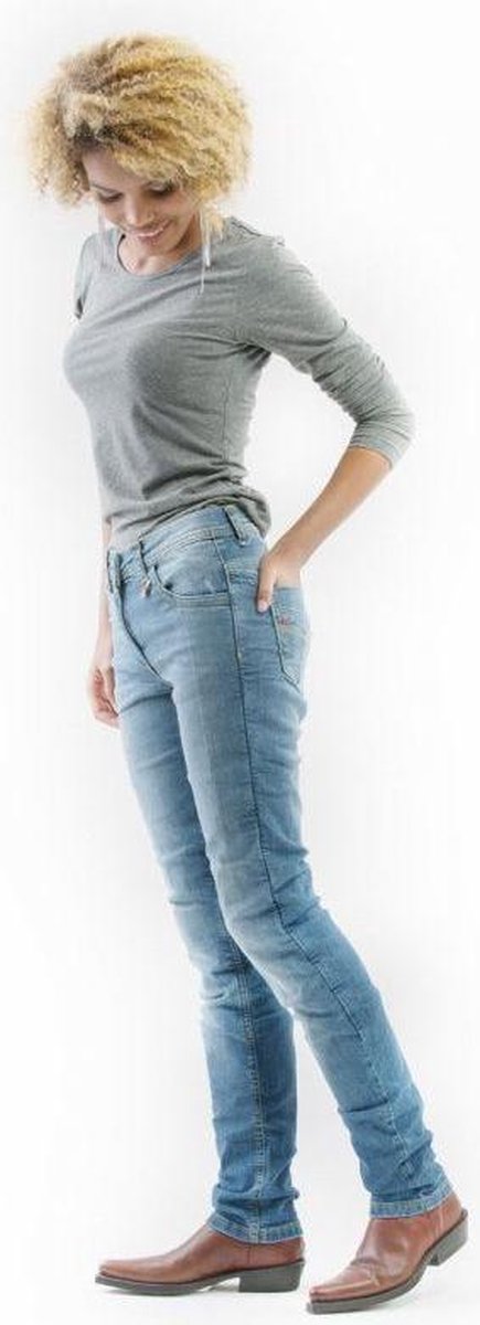 Motto Wear Stella slim fit Dames Motorjeans - Zomer Motorbroek - Blauw - Maat XS W28