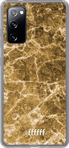 6F hoesje - geschikt voor Samsung Galaxy S20 FE - Transparant TPU Case - Gold Marble #ffffff