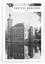 Walljar - Kasteel Bouvigne '77 - Zwart wit poster.