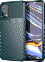 Realme 7 Pro Hoesje - Mobigear - Groove Serie - TPU Backcover - Groen - Hoesje Geschikt Voor Realme 7 Pro