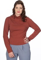 Dancing Days Longsleeve top -S- JERSEY TURTLE NECK Rood