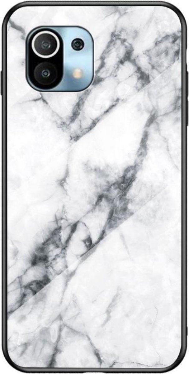 Xiaomi Mi 11 Hoesje Wit Marmer - Cacious (Marble Serie)