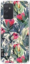 Casetastic Samsung Galaxy A52 (2021) 5G / Galaxy A52 (2021) 4G Hoesje - Softcover Hoesje met Design - Painted Protea Print