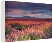 Champ de lavande de couleur rose en France toile 2cm 30x20 cm - petit - Tirage photo sur toile (Décoration murale salon / chambre)