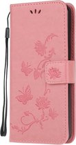 Bloemen Book Case - Xiaomi Mi 10T Pro 5G Hoesje - Pink
