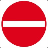 Vloerpictogram verboden toegang Wit & Rood Anti-slip-vloersticker