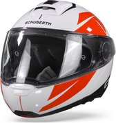 Schuberth C4 Pro Merak White Red Modular Helmet XL