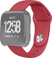 By Qubix - Fitbit Versa 1 / 2 & Lite  siliconen bandje (small) - Rood - Fitbit versa bandjes