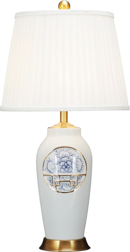 Fine Asianliving Lampe de table chinoise Modern Lotus D42xH81cm