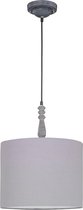 LED Hanglamp - Trion Hody - E27 Fitting - Rond - Mat Grijs - Hout - BES LED