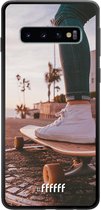 Samsung Galaxy S10 Hoesje TPU Case - Skateboarding #ffffff