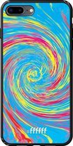iPhone 8 Plus Hoesje TPU Case - Swirl Tie Dye #ffffff