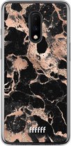 OnePlus 7 Hoesje Transparant TPU Case - Rose Gold Marble #ffffff