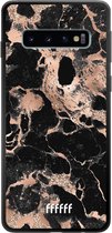 Samsung Galaxy S10 Hoesje TPU Case - Rose Gold Marble #ffffff