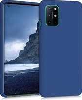 kwmobile telefoonhoesje voor OnePlus 8T - Hoesje met siliconen coating - Smartphone case in marineblauw