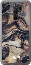 Xiaomi Redmi 9 Hoesje Transparant TPU Case - Wood Marble #ffffff