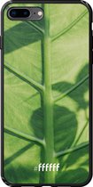 iPhone 7 Plus Hoesje TPU Case - Leaves Macro #ffffff