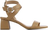 Mace Sandalen Dames / Damesschoenen - Leer   - Blokhak hoogte  5 cm - M1085 - Camel - Maat 36